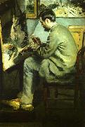 Pierre Renoir Bazille at his Easel Sweden oil painting reproduction